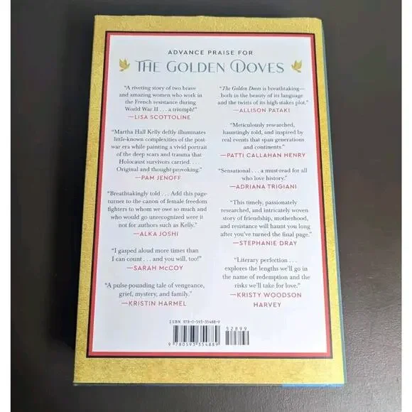 Signed The Golden Doves Martha Hall Kelly 1st Edition Hardcover Autographed Copy - Picture 3 of 5